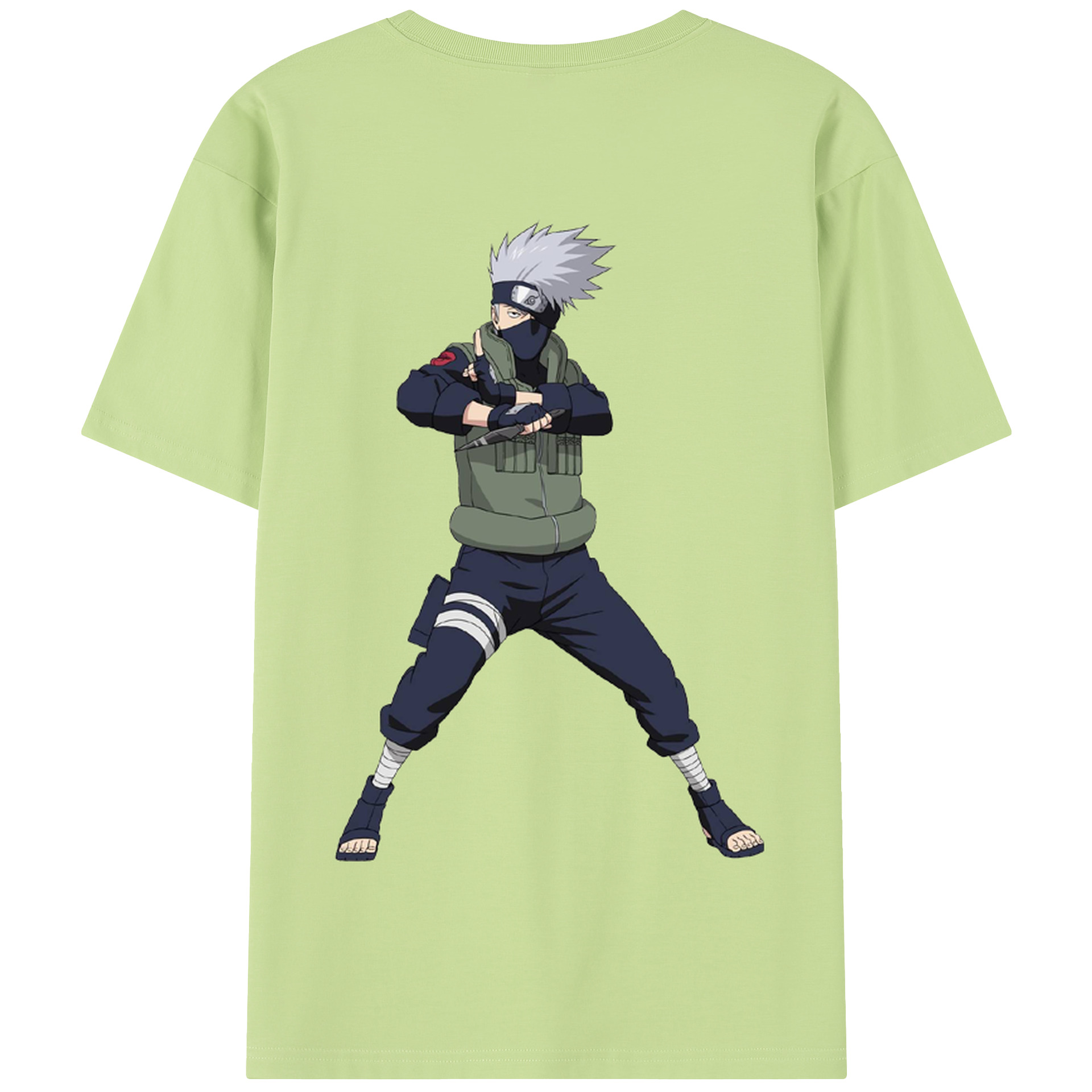 （画像用） NARUTO -ナルト- はたけ カカシ Hatake Kakashi 綿100％半袖Tシャツ（背面プリント）